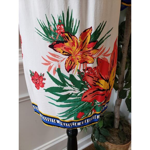 Free Market by Flying Tomato Mini Dress Womens Small White Floral Long Sleeve - Picture 9 of 11